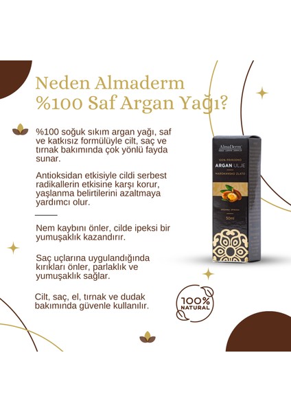 Argan Yağı – %100 Saf Argan Oil (Pure Cold Pressed) fiyatları