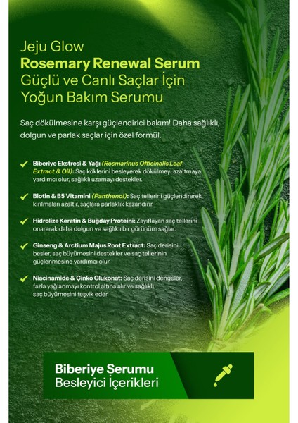Biberiye Yenileyici Saç Serumu - Biotin & Provitamin B5 & Niacinamide & Keratin & Çinko & Ginseng fırsatları