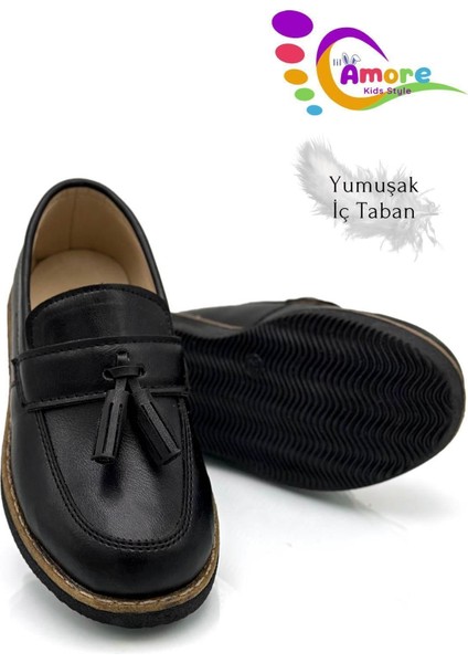 Corcik Model Erkek Çocuk Ayakkabı Okul Ayakkabısı Sünnet Düğün Takım Elbise Ayakkabısı Mat Siyah modelleri