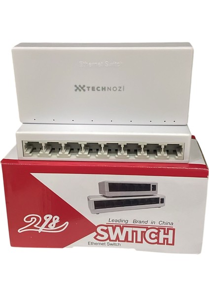8 Port 10 / 100 Mbit Internet Hub Hup Çoğaltıcı Ethernet Switch Kablo Dağıtıcı Splitter