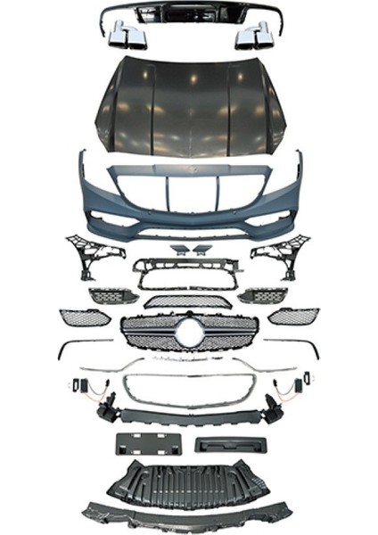 Mercedes W218 Makyajlı CLS63 Amg Uyumlu Body Kıt 2011-2018(KAPUTLU)