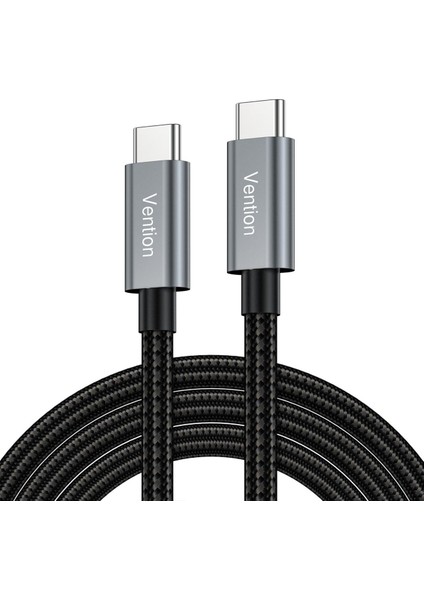 Ventıon Type-C To Type-C 100W 10GBPS Veri Aktarımı ve Hızlı Şarj Kablosu Vct-01
