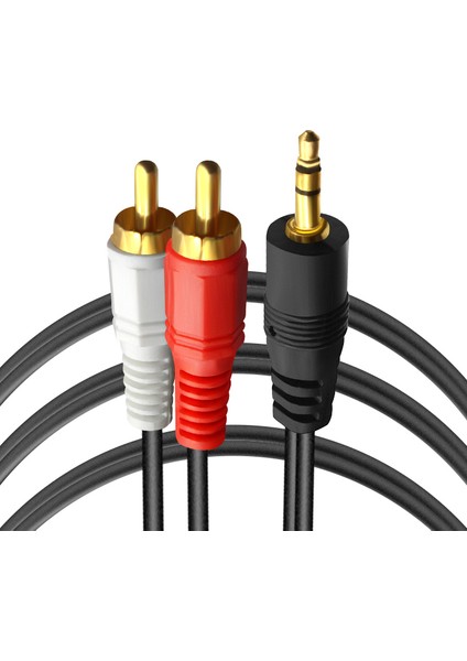 2 Rca Aux 3.5 mm To 2rca Stereo Lale Aux Ses Kablosu (3 Metre) fiyatları
