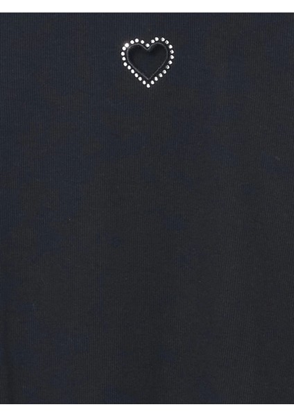 Lcw Kids Siyah Bisiklet Yaka Kız Çocuk Tişört ve Şort Etek modelleri