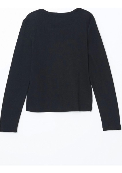 Lcw Kids Siyah Bisiklet Yaka Kız Çocuk Tişört ve Şort Etek fırsatları