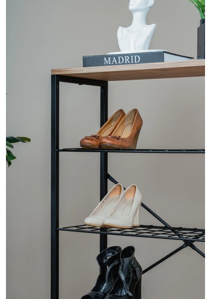 5 Katlı Ayakkabılık Modern Ahşap Üst Tablalı | Raflı Portatif Organizer fırsatları