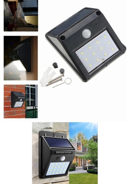 Sensörlü Solar Duvar Lambası 20 Ledli fiyatları