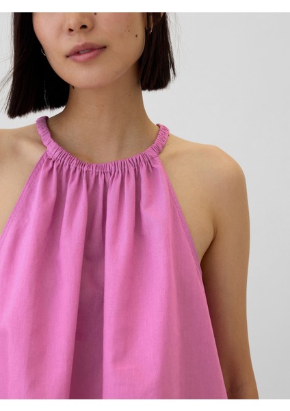 Kadın Pembe Halter Yaka Bluz fırsatları