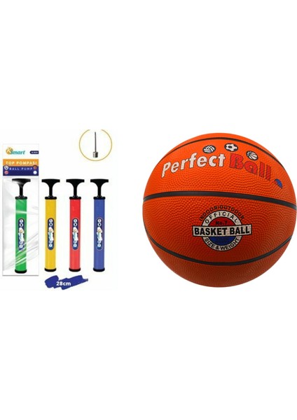 Perfectball Basketbol Topu (B-1) ve Şişirme Pompası