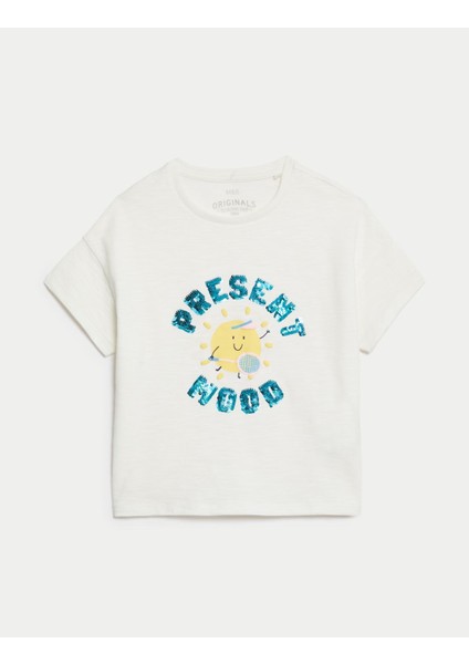 Saf Pamuklu Kısa Kollu T-Shirt (2-8 Yaş)