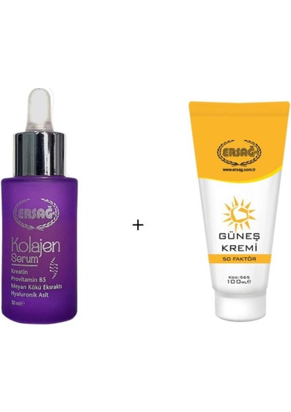 Ersağ Güneş Kremi + Kolajen Serum