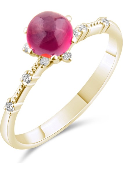 1.02 Karat Pırlanta Yakut Yüzük, Gerçek Pırlanta, Sertifikalı Mücevher