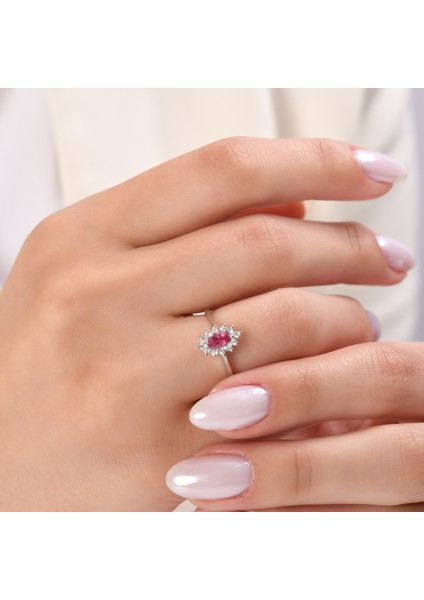 0.31 Karat Pırlanta Yakut Yüzük, Gerçek Pırlanta, Sertifikalı Mücevher fiyatları