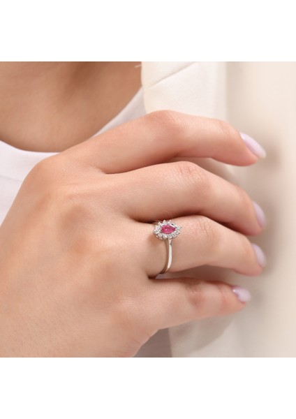 0.31 Karat Pırlanta Yakut Yüzük, Gerçek Pırlanta, Sertifikalı Mücevher modelleri