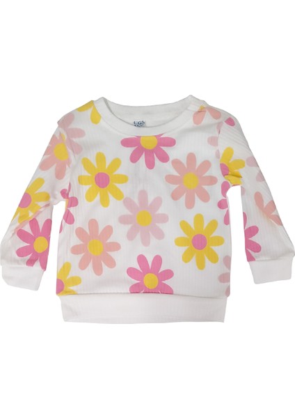 Papatya Baskılı Kız Bebek Takım modelleri