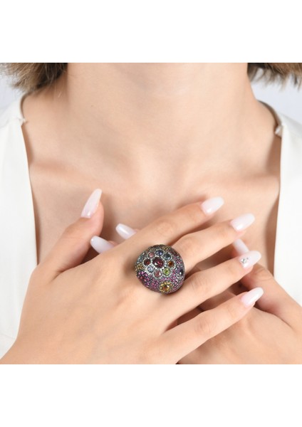 2.96 Karat Pırlanta Rhodolite Yüzük, Gerçek Pırlanta, Sertifikalı Mücevher fiyatları