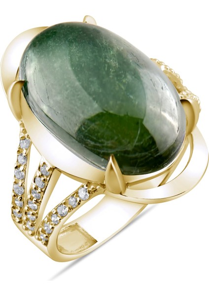 1.43 Karat Pırlanta Zümrüt Yüzük, Gerçek Pırlanta, Sertifikalı Mücevher