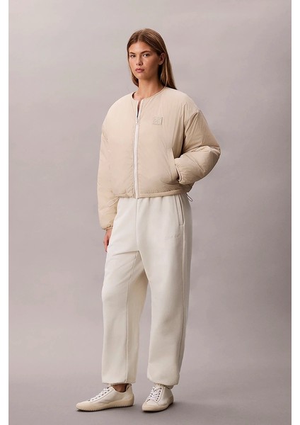 Logolu Kapitone Astarlı Kadın Bej Ceket LV044D511G-67U fiyatları