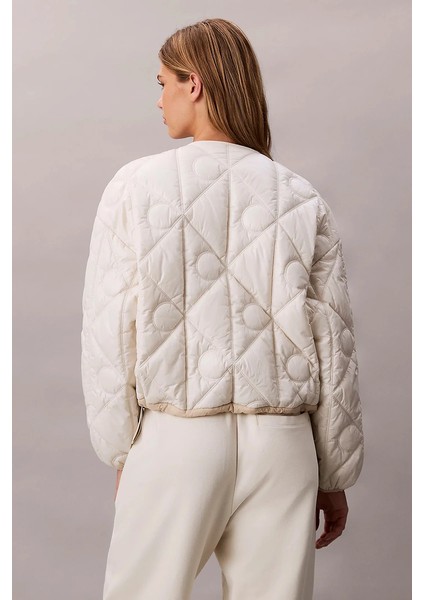 Logolu Kapitone Astarlı Kadın Bej Ceket LV044D511G-67U modelleri