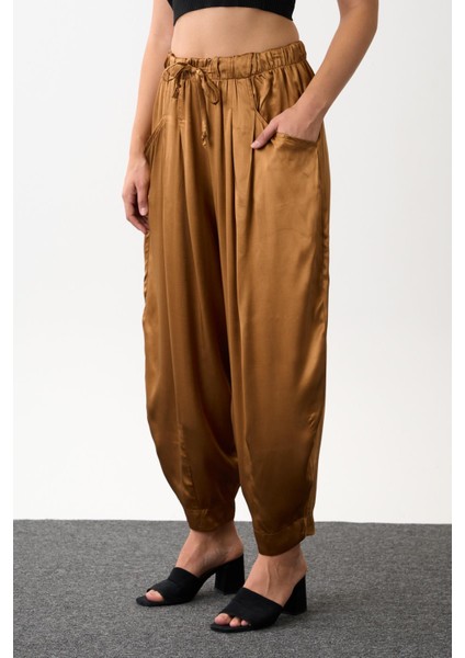 Saten Kumaş Şalvar Kesim Balon Pantolon fiyatları