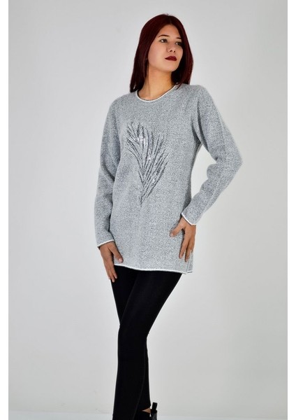 Bisiklet Yaka Ön İncili Triko Bluz fırsatları