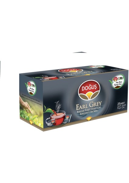 Earl Grey Bardak Poşet Siyah Çay Bergamot Aromalı 25'li fiyatları