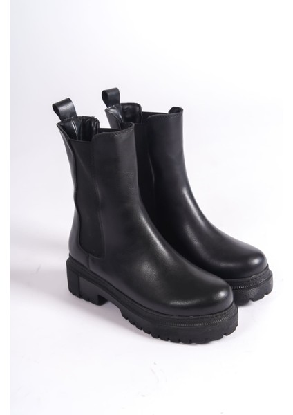 Jet-Lora Bağcıksız Lastikli Ortopedik Taban Kadın Bot Cst - Siyah fırsatları