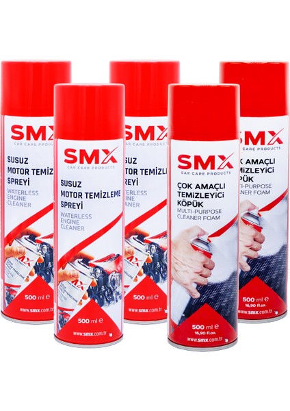 Susuz Motor Temizleme Spreyi 3ADET + Çok Amaçlı Temizleyici Köpük 2ADET