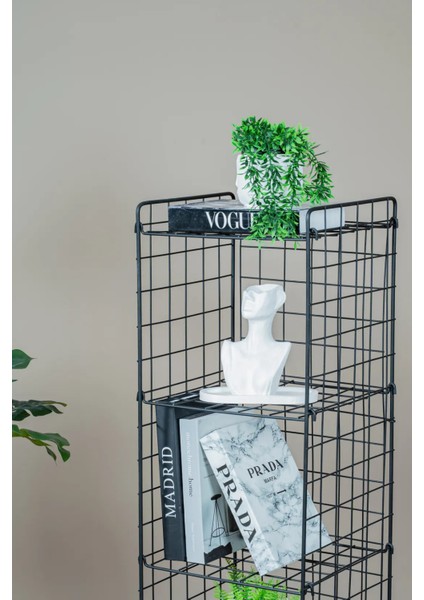 Modern Tel Kitaplık – 4 Katlı Dekoratif Raf Office Organizer fiyatları