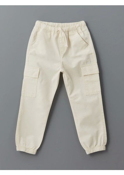 Lcw Kids Bej Beli Lastikli Erkek Çocuk Jogger Pantolon