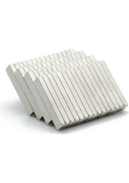 50 Adet Köşeli Neodyum Mıknatıs, 12X3X1 Mm, N35 Kalite Güçlü Magnet