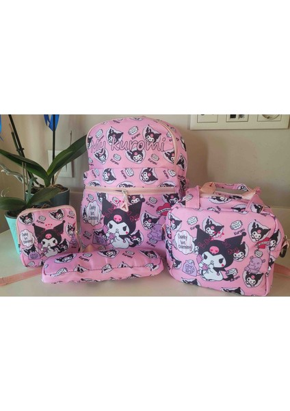 Kuromi 4 Parça Çocuk Okul Cantasi modelleri