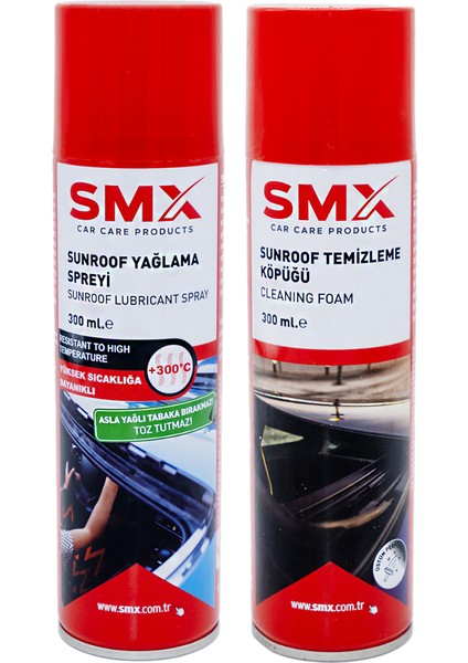Sunroof Temizleme Köpüğü 300 ml + Yağlama Spreyi 300 Ml.