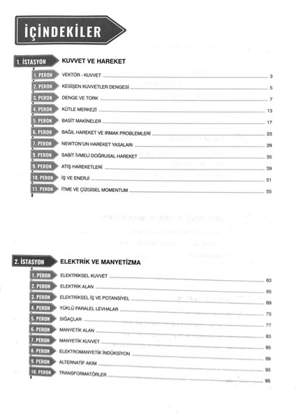 Istasyon - Ayt Fizik - Soru Bankası - 224 Sayfa fiyatları