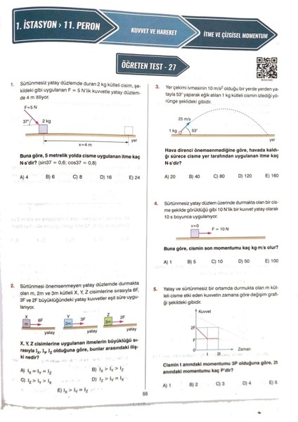 Istasyon - Ayt Fizik - Soru Bankası - 224 Sayfa indirimleri