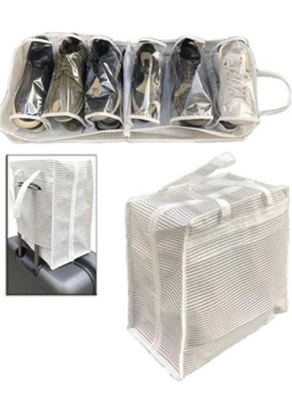 Ayakkabı Saklama ve Taşıma Çantası (Çizgili Model) Shoe Tote fiyatları