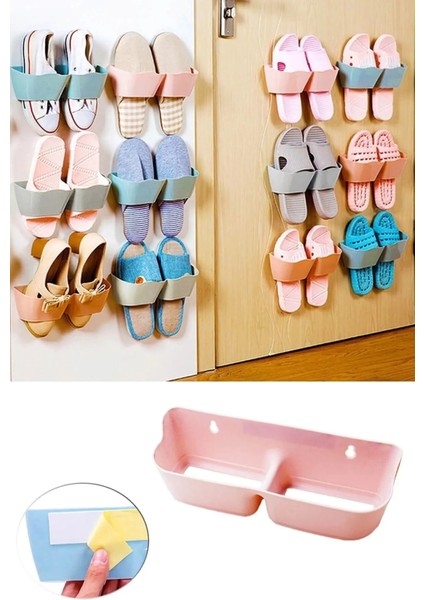 Banyo Terlik Tutucu - Kapı Arkası Pratik Raf - Terlik Tutucu Gri modelleri