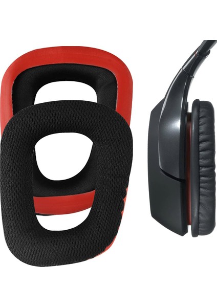 Logitech G35,G930,G933,G430,F450,G432,G33S Uyumlu Kulaklık Pedi Sünger Yastık Kulak Kılıfları Için Yedek Kulak Pedleri Earpad (Mesh Kumaş)