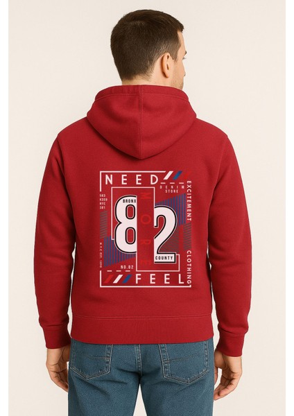 Need More Feel 82 Bronx Baskılı Oversize Hoodie – Unisex Kapüşonlu Sweatshirt