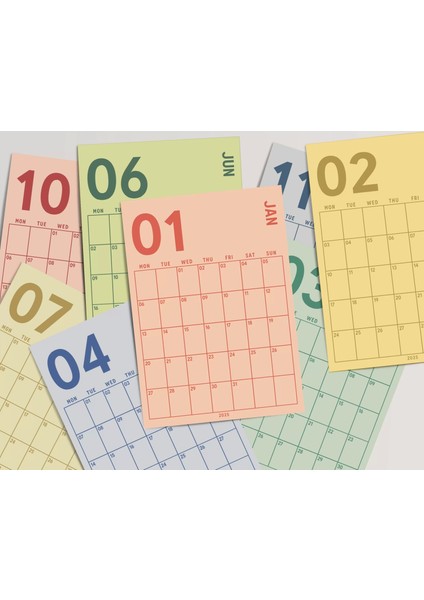 2026 Duvar Takvimi, A4, 33X48 Cm, Poster Takvim, Aylık Planlayıcı Takvim, Boho Renkler fiyatları