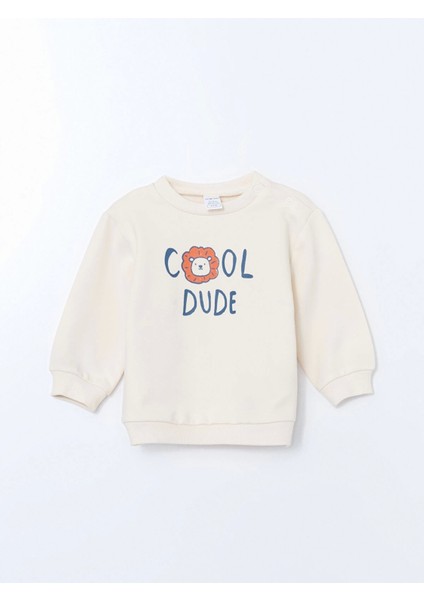 Lcw Baby Ekru Bisiklet Yaka Baskılı Erkek Bebek Sweatshirt ve Eşofman Alt 2'li fiyatları