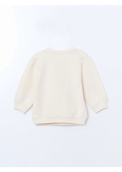 Lcw Baby Ekru Bisiklet Yaka Baskılı Erkek Bebek Sweatshirt ve Eşofman Alt 2'li fırsatları
