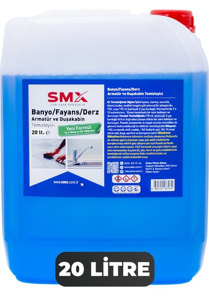 Banyo-Fayans-Derz-Armatür ve Duşakabin Temizleyici 20 Lt.