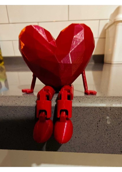 MOON SİRİUS Bacaklı Kırmızı Kalp Figür 6x7 fiyatları