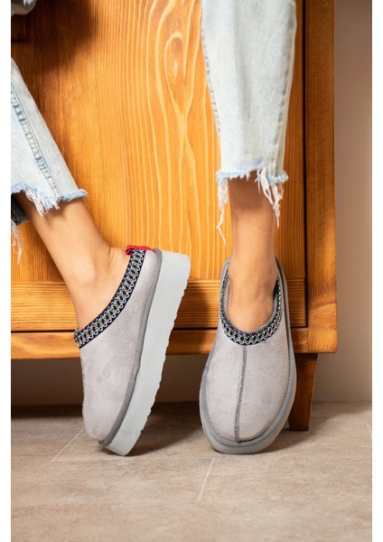 Tazzy Classic Süet Tüylü Kadın Bot - Gri modelleri