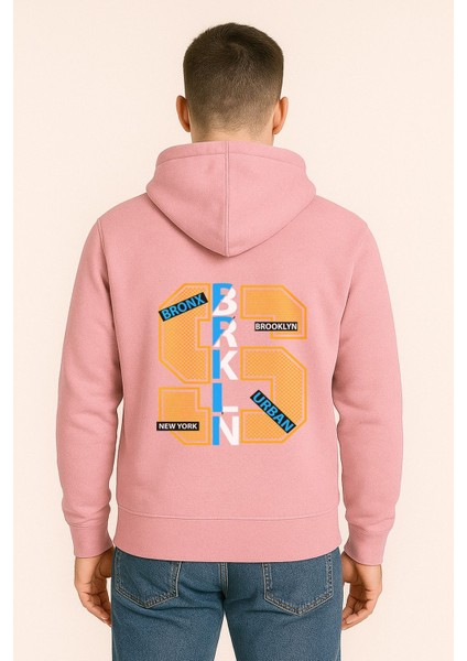 Brkln Urban Baskılı Oversize Hoodie – Unisex Brooklyn Tasarım Kapüşonlu Sweatshirt