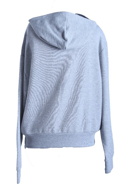 Yüksek Yaka Kapüşonlu Cepli Oversize Hoodie Sweatshirt modelleri