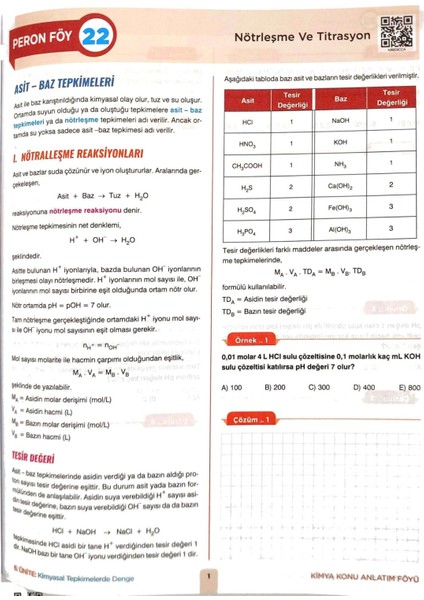 Istasyon - Ayt Kimya - Konu Anlatım Föyleri - 304 fiyatları