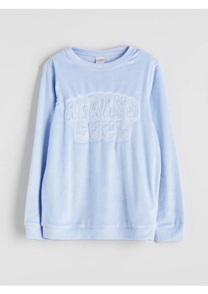 Lcw Bisiklet Yaka Kadife Kız Çocuk Pijama Takımı (W5) fiyatları