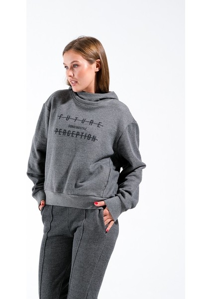 Yüksek Yaka Kapüşonlu Cepli Oversize Hoodie Sweatshirt fırsatları